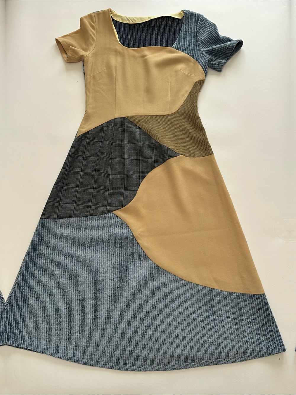 Maryam Nassir Zadeh SAMPLE SALE!!!! SS15 Kaleidoscope Patchwork Plaid Midi Dress